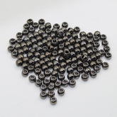 50 Metalized Gun Metal Nylon Beads 7mm Hole 5mm #ARR5080
